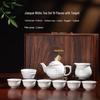 Pure White Linglong Ceramic Tea Set