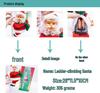 Santa Claus Climbing Chimney Electric Toy with Beads and Shaking Boot, Single/Double Ladder.