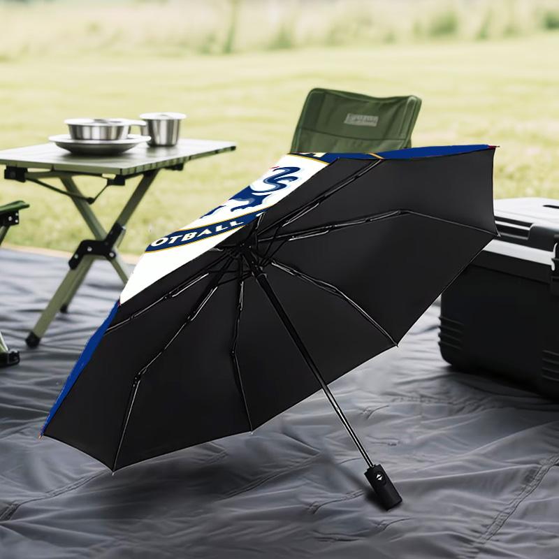 1PC Chelsea Fc Printed Umbrella Folding umbrella, automatic umbrella 8-Frame for Travel, camping Fan gifts Christmas Gifts