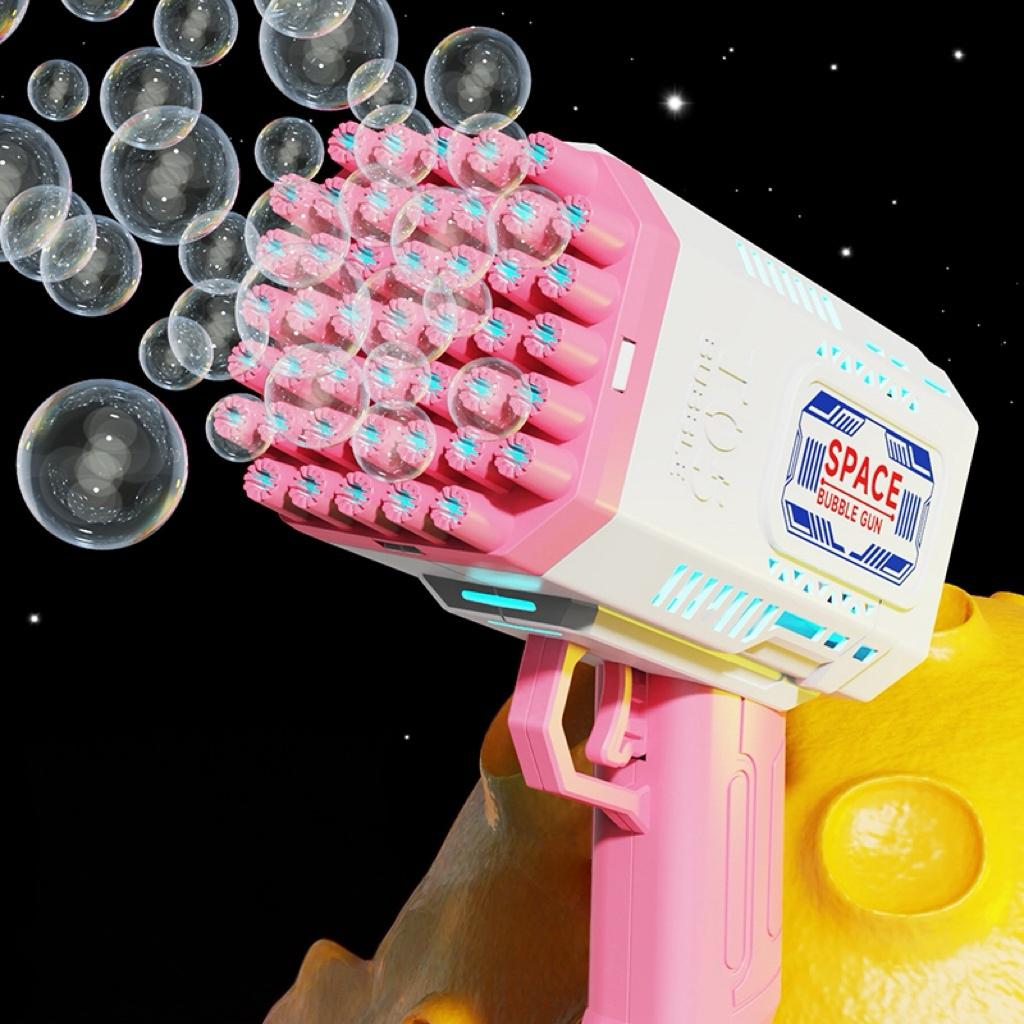 Handheld Bubble Machine 40-Hole Handheld Bubble Gun Toy Bubble Gun Bubble Gun Porous Bubble [Without Battery Without Bubble Gun]