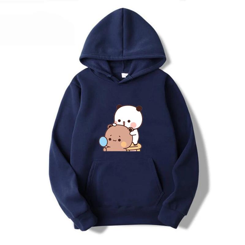 Unisex mielas meškiuko printas su gobtuvu, laisvalaikio paaugliams, kawaii gobtuvas, džemperis, žiemai ir pavasariui, ilgomis rankovėmis, hip hop stiliaus, šilti gobtuvai