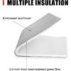 Exhaust Wrap Heat Shield Automotive Aluminum Material Muffler Wrap Ulation Armor, 12" X 24"
