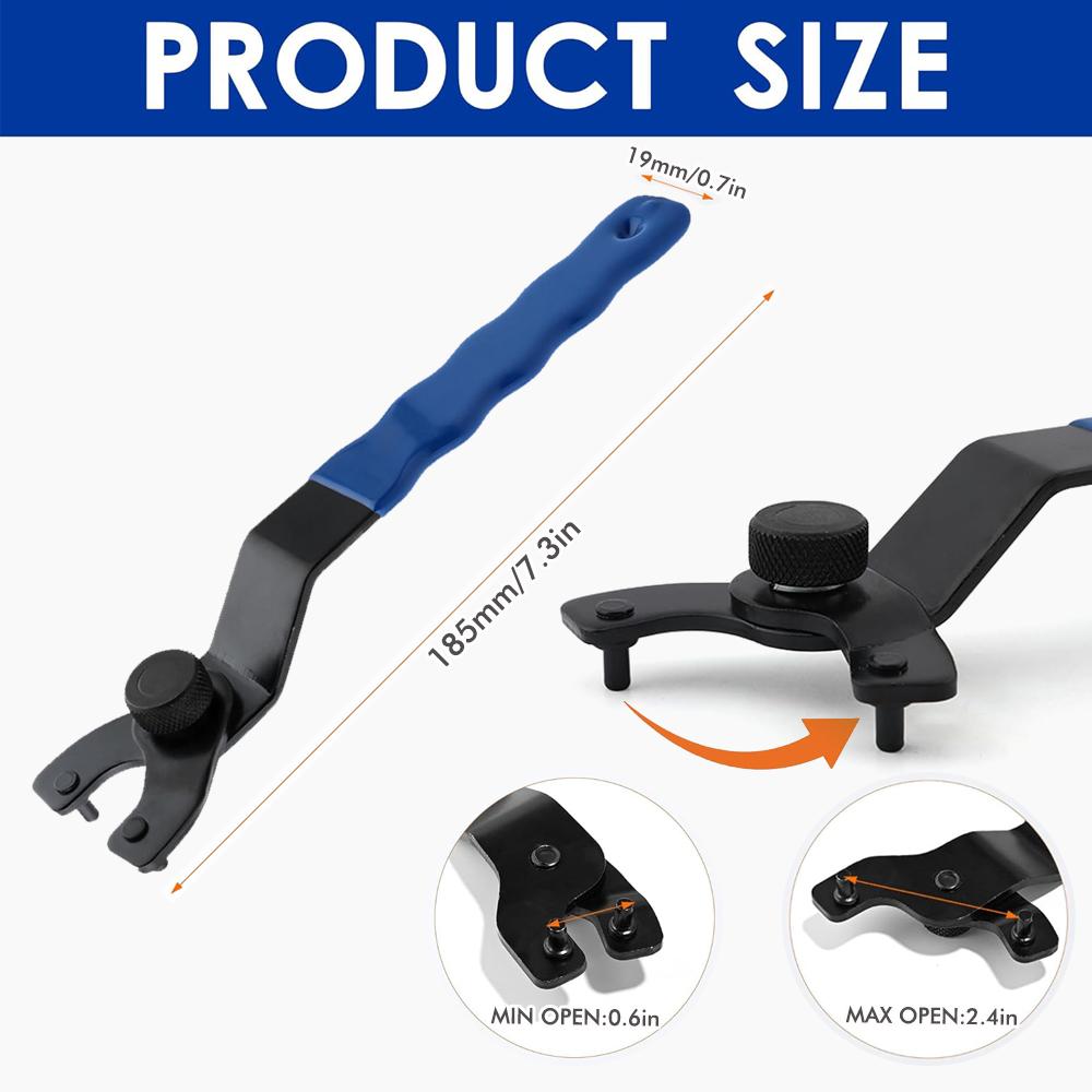 New Adjustable Angle Grinder Accessory Wrench Plastic Keylock Handheld Household Wrenches Quality Repair Power Tool Accessories