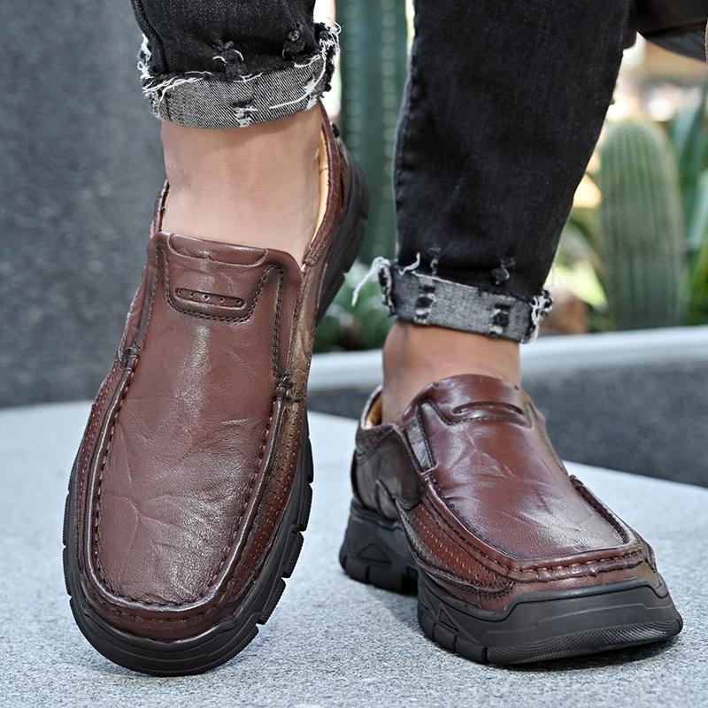 Men's Leather Shoes Slip On Casual Shoes