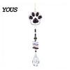 Exquisite Craftsmanship Wind Chime Crystal Cat Paw Chimes, Suncatchers for Windows Hanging, Rainbow Light Prism Maker Indoor Outdoor Home Garden Decor