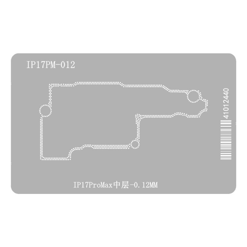 IPX17 Middle Layer Alignment Reballing Stencil Kit For Phone 17Air/17Pro/17ProMax Durability Steel Mesh Fixture Tool