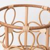 Rattan Indoor Plant Stand Straw Woven Flowers Pots Holder Stool with Legs Floor Planter Baskets Rack Wood Plant Shelf