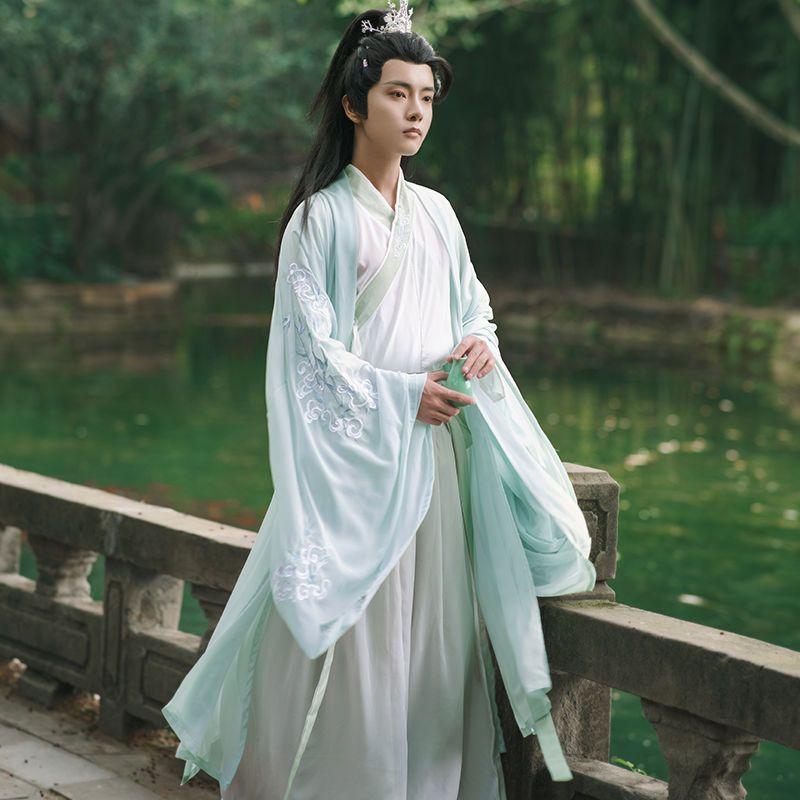 Men's Hanfu Chinese Wei And Jin Dynasty Style Hanfu Suit