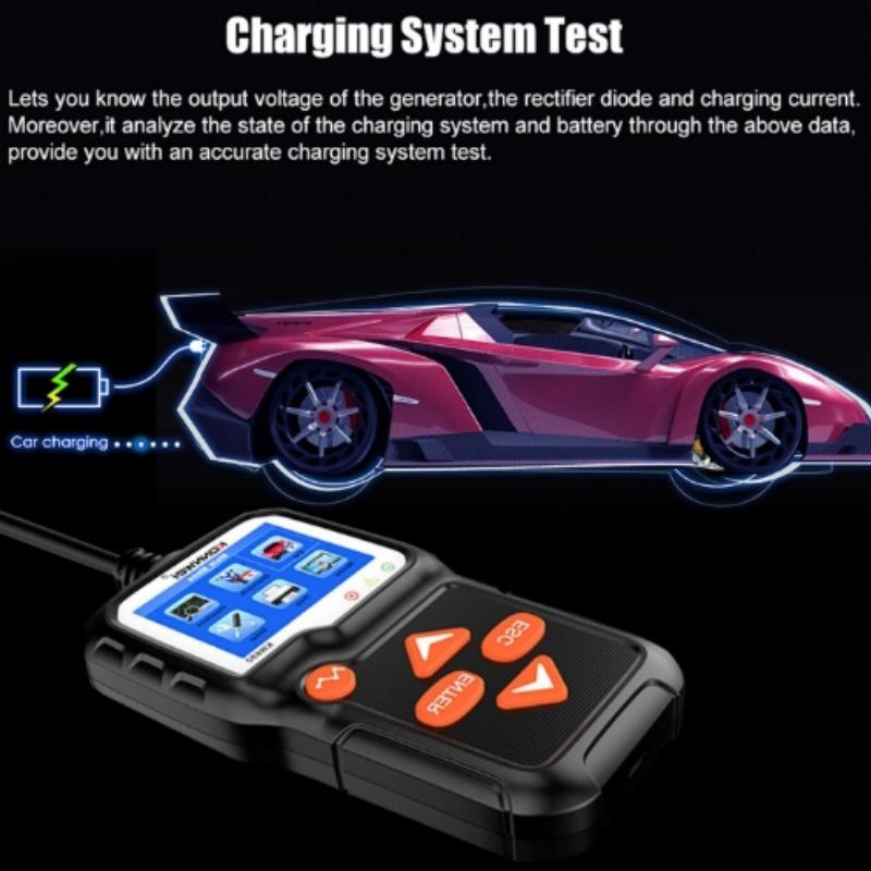 KONNWEI KW650 6V 12V Car Battery Tester 100 To 2000 CCA Motorcycle Auto Battery Analyzer Car Moto Cranking Charging Test Tool