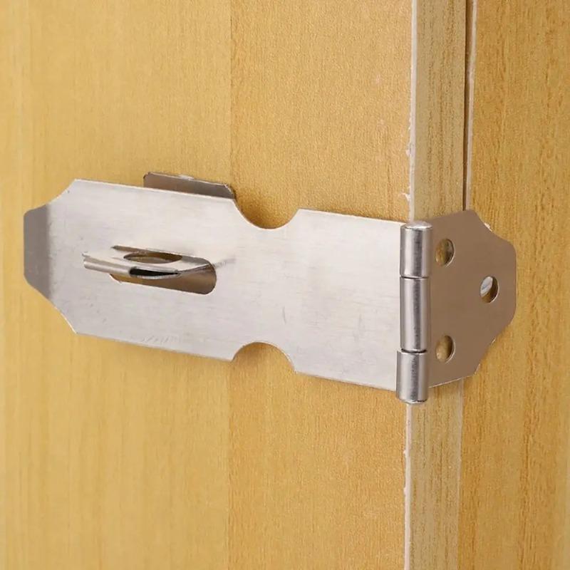 New Padlock Clasp Door Lock Anti Theft Buckle Hardware Window Staple Hasp Staple Stainless Steel Shed Latch 2/3/4/5inch Comes With Free Screws