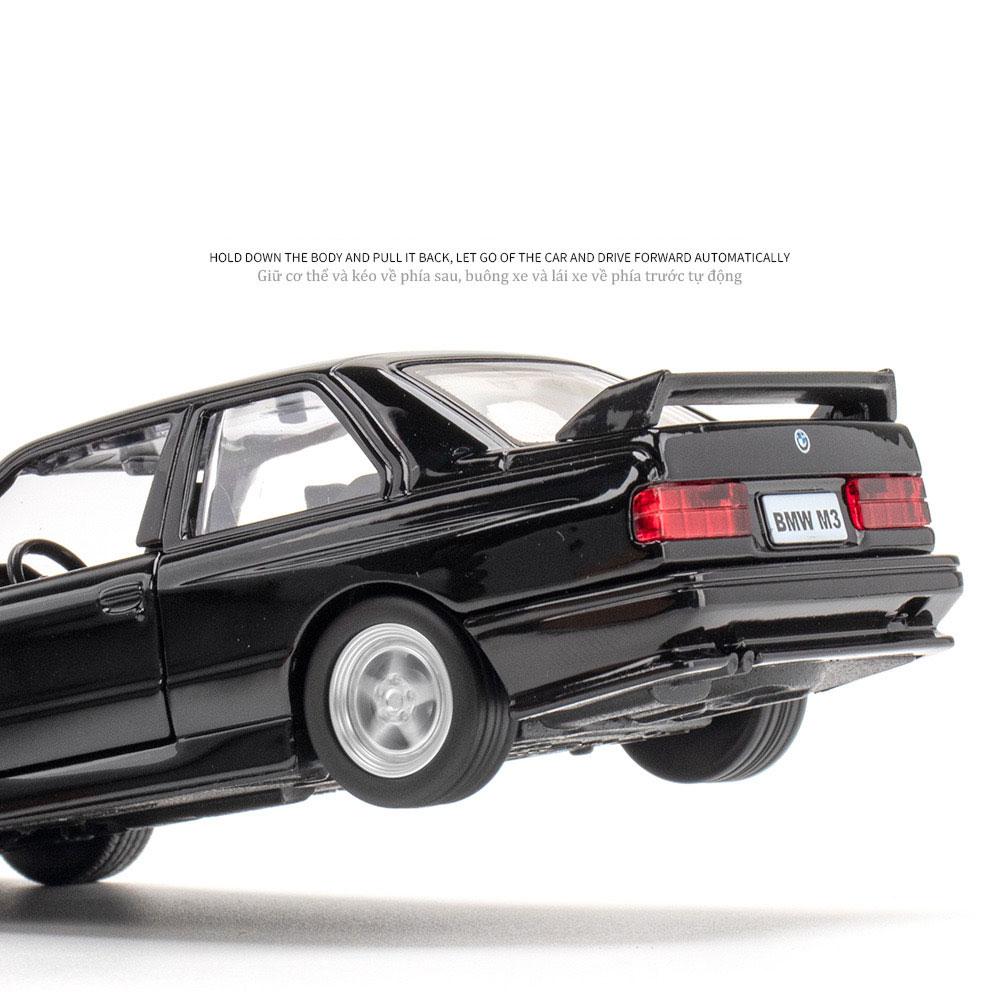 1:36 Scale BMW M3 1987 Alloy Diecast Cars Model Toy High Simulation Metal Body Doors Opened Pull Back Vehicles For Childrens Gi