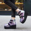 European American Street Fashion Women's Shoes 2024 New Ankle Boots Casual Slope Heel Thick Sole Design Versatile Women's Shoes