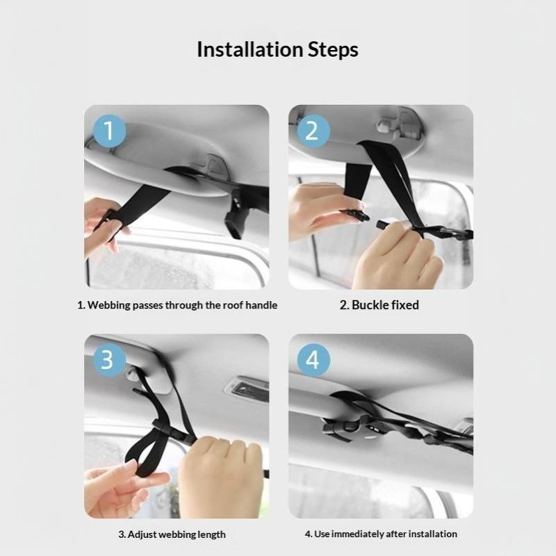 Car Clothes Drying Rope Easy To Store Multifunctional Hanging Hanger for Car Rear Seats Outdoor Road Trip Camping