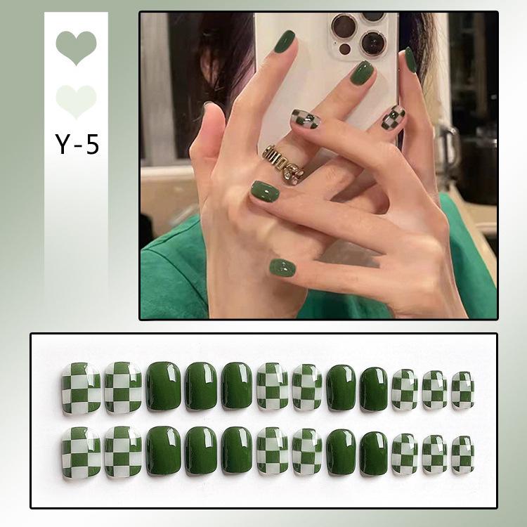 24-Piece French Style Detachable Nail Art Set with Stickers