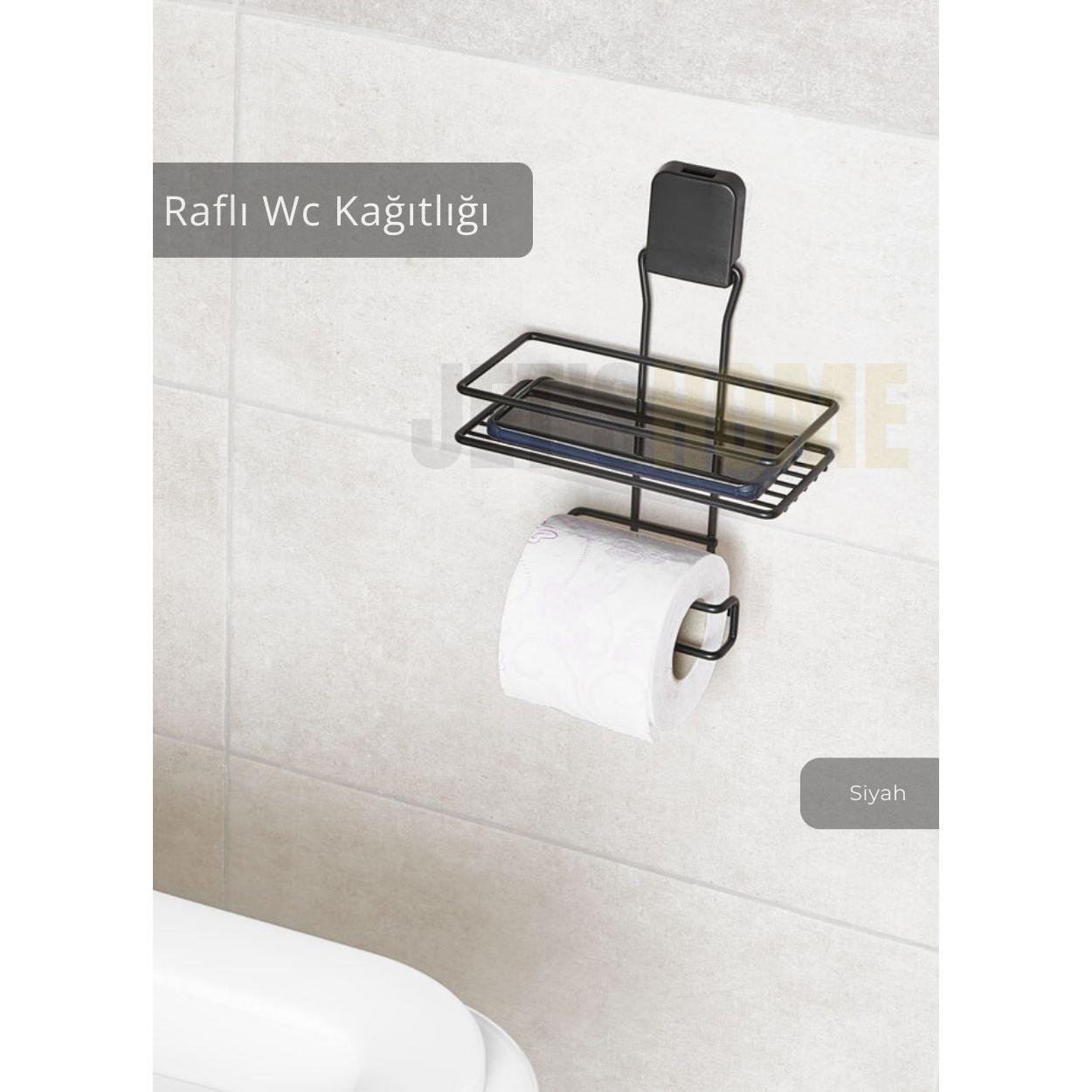 

Paslanmaz Raflı Tuvalet Kağıdı Askılığı Wc Kağıtlık Tutucu Siyah