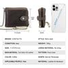 CONTACT'S Genuine Leather Fashion Small Trifold Wallet for Men  RFID Card Holder Travel Credit Card Purse Wallets for Men Birthday Gifts 2025