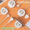 5.1A 4 Ports Multifunction USB Desktop Power Strip Holder EU/US/UK Plug USB Type C Quick Charging Socket For Phone Tablet Laptop