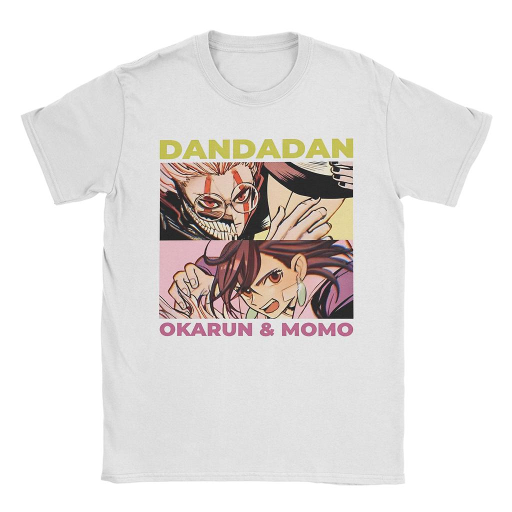Dandadan Momo Okarun Anime T-Shirt Unisex 100%Cotton Tops Shirts Aesthetic  Round Neck Short Sleeve