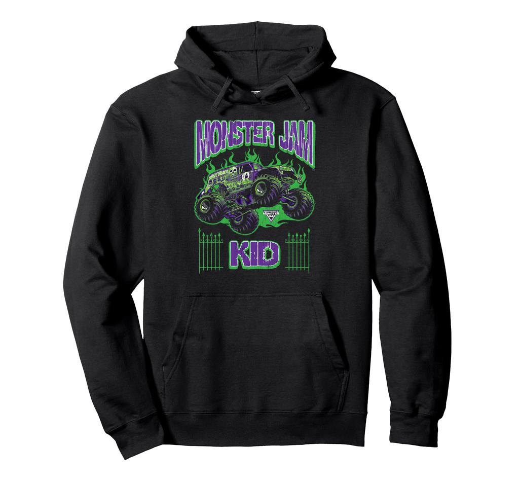 Monster Jam Grave Digger Kid Family Motorsports Hoodie