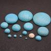 30-10Pcs Blue White Turquoises Natural Stone Beads Cabochon Flat Back Round Cabochons Cameo For Jewelry Making DIY Accessories