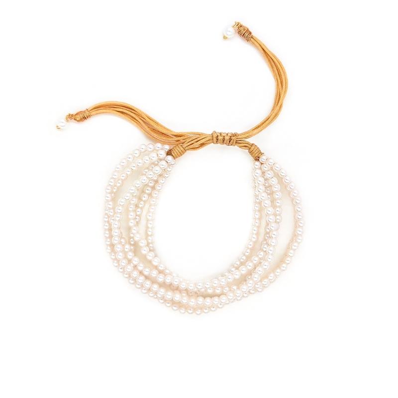 

Versatile Stackable Imitation Pearls Bracelet Adjustable Size for Women Lightweight Comfortable Beach Summer Jewelry 1