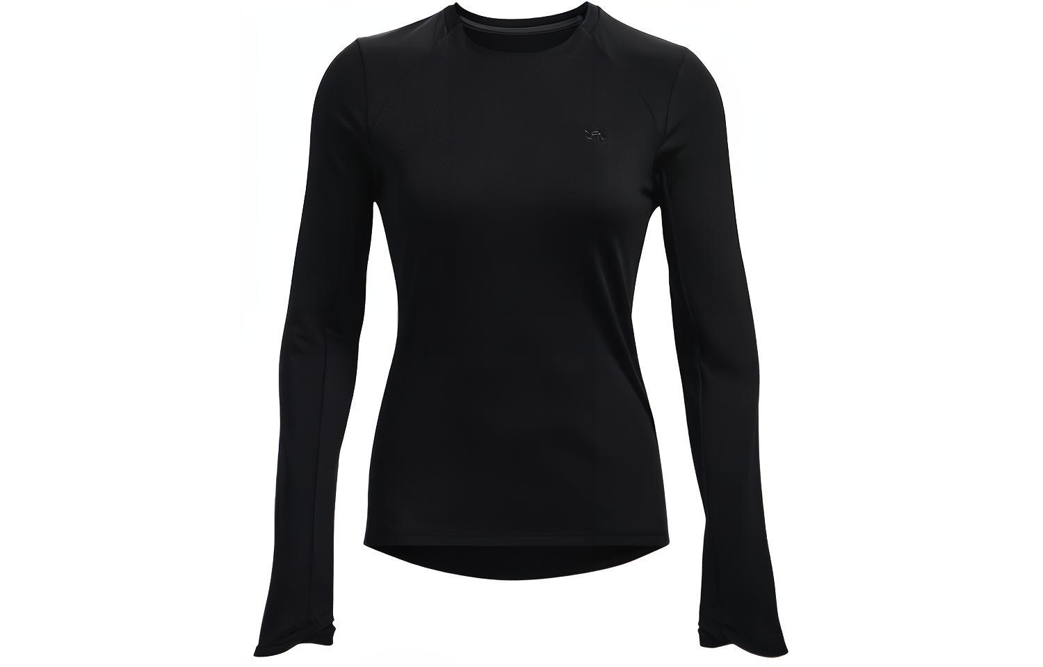 Under Armour ColdGear® Cozy Training Sports Fleece Lined Crew Neck Long Sleeved Raglan Sleeve T Shirt Women s Black 1366979-001 M