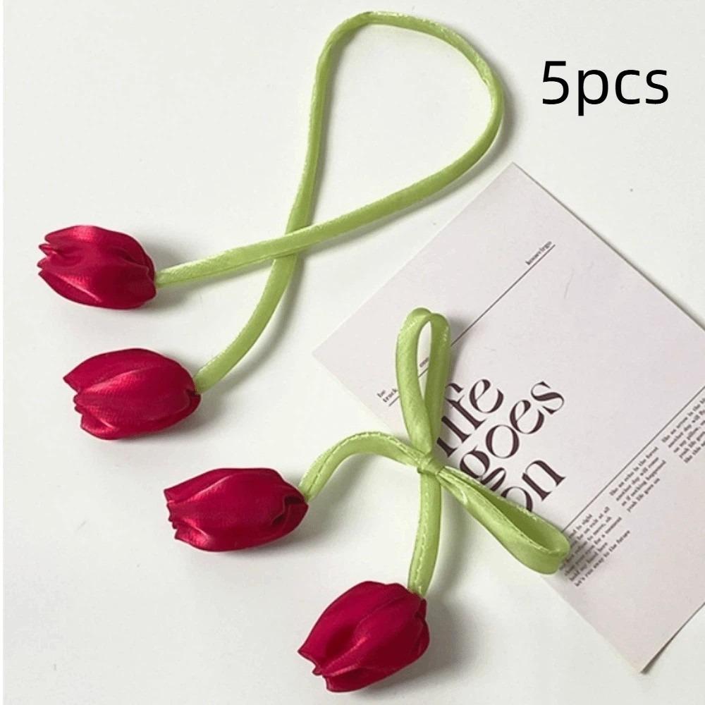 5Pcs Set Gift Wrapping DIY Baking Decoration Lace-up Hair Cord Accessories Tulip Curtain Straps