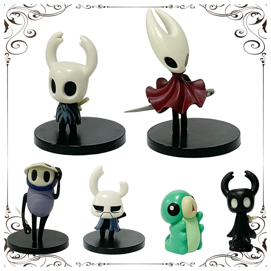 NEW Hollow Knight 6PCS Q-Version Anime Figure Hollow Knight PVC Action Figure Hornet Figurine Collectible Model Toys Kid Gift