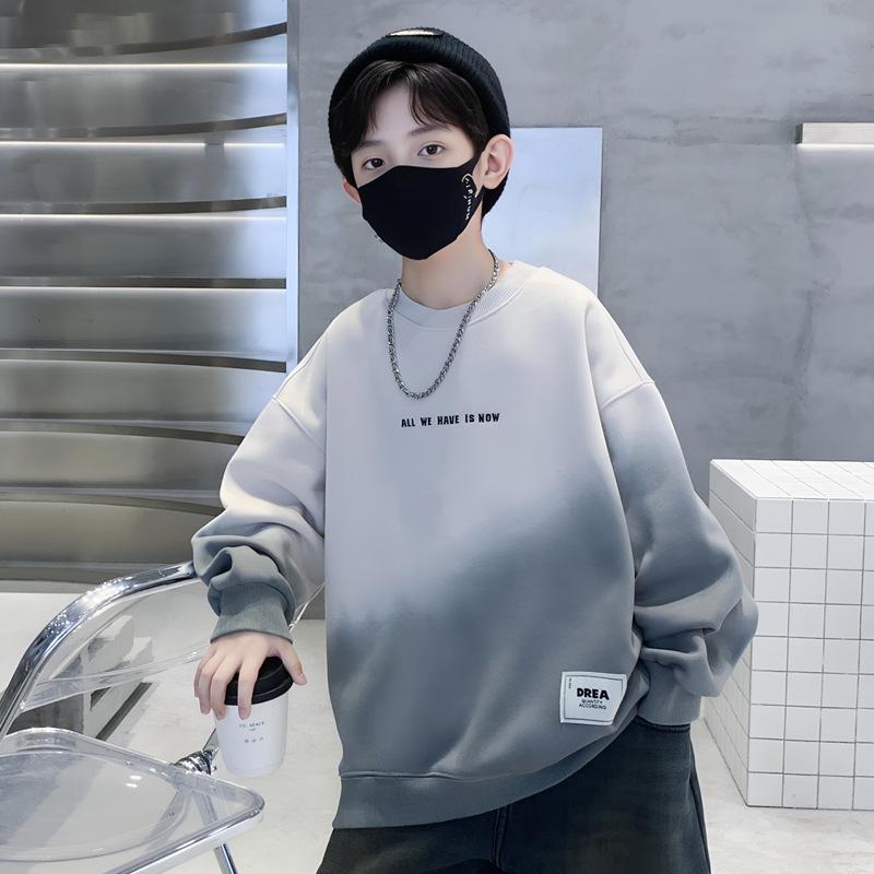 

Свитшот для мальчиков с градиентом 2025: Стильный уличный топ для весны/осени 150 cm