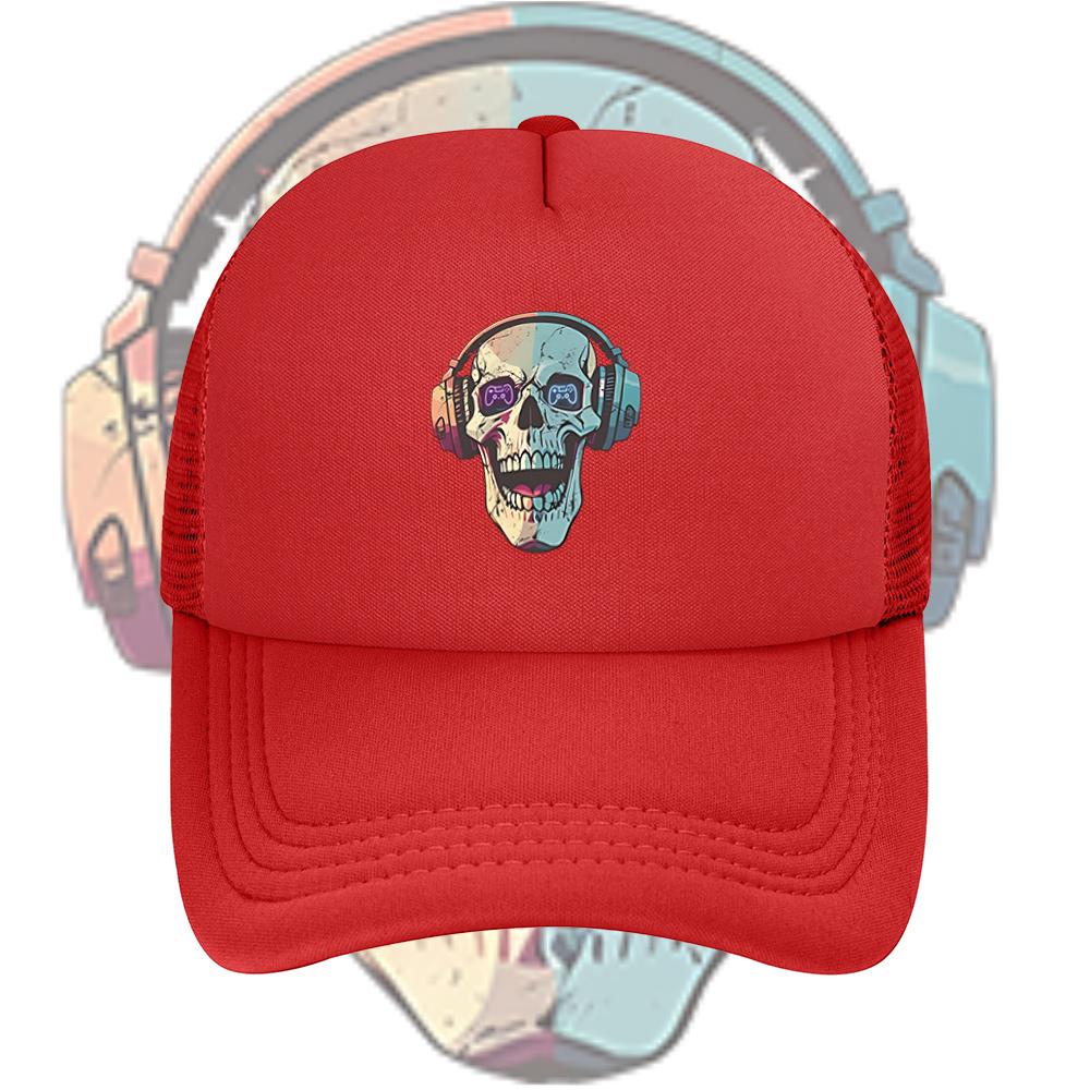 Skull Gaming Headphones Controller Design Baseball Cap Anime Graphic Hats Adult Unisex Women Sports Outdoor