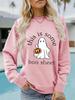 Women's Halloween Print Long Sleeve Crew Neck Sweatshirt for Autumn/Winter