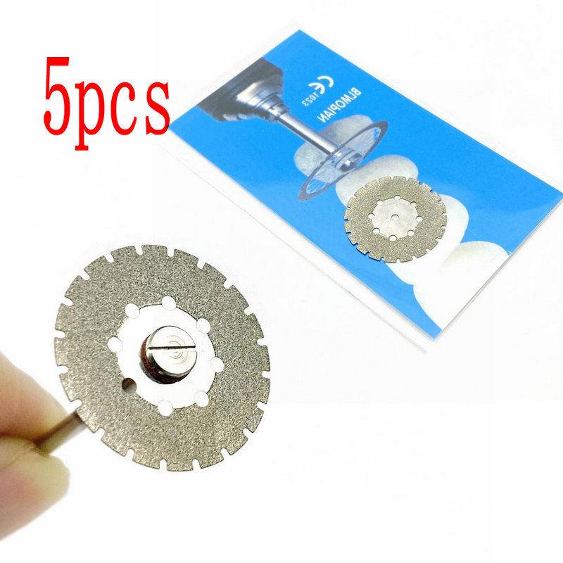 5 buc/set dentară ultra-subțire cu două fețe nisip porțelan disc de tăiere cu diamante dorn pentru disc diamantat instrumente de lustruit pentru stomatologie