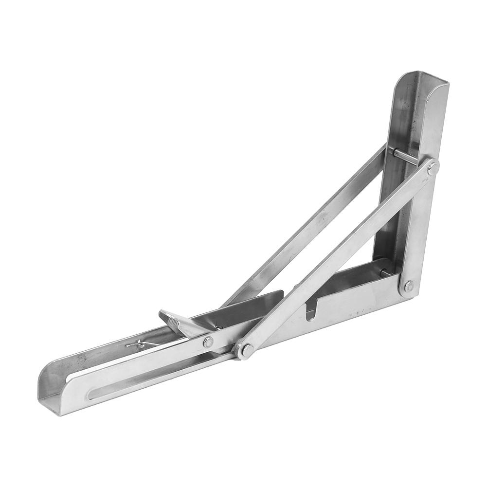 2Pcs Stainless Steel Triangular Folding Bracket Wall Shelf Support Heavy Duty Fixing Bracket