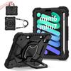 For Apple iPad Mini (2024) 360° Rotating Grip Heavy Duty Protection Stand TPU+PC 3in1 Anti-knock Shockproof Tablets PC Case