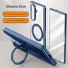 For Samsung Galaxy Z Fold 7 Case Luxury Plating Magsafe Ring Stand Magnetic Protective Back Cover Case For Samsung Z Fold7 Shell