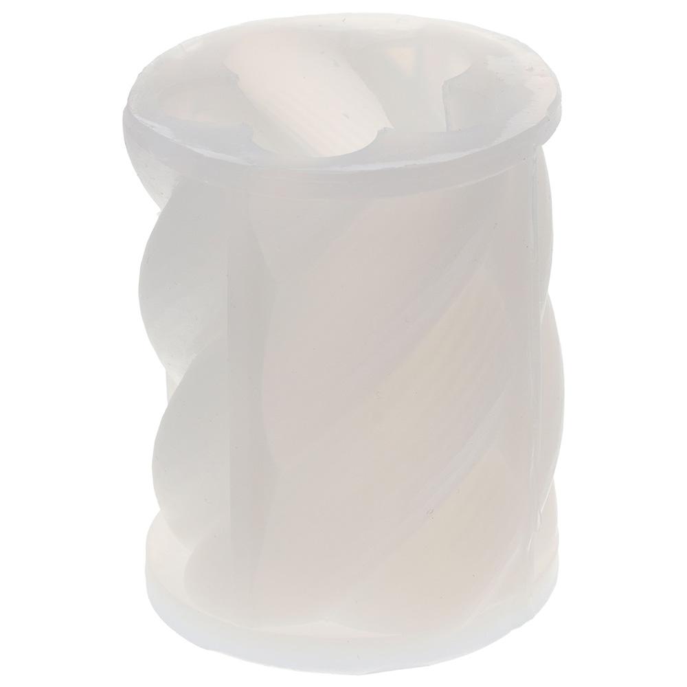 

Силиконовая форма для свечей для поделок 9,2*7,1*7,1 см, 3D цилиндрическая полосатая форма для свечей, поделки