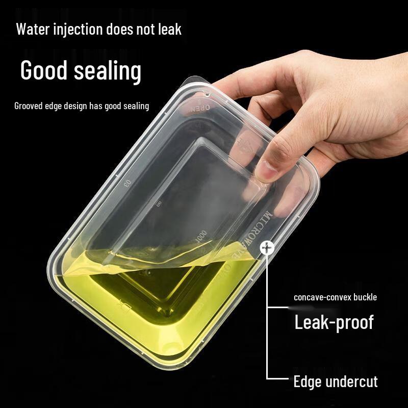 SEE KEAN 650ml Rectangular Microwavable Disposable Food Containers