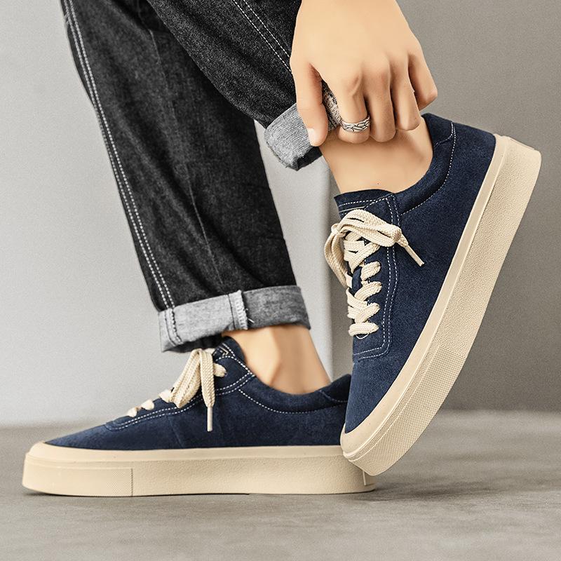 Men's shoes autumn 2025 new trendy brand retro leather suede casual skateboard shoes men's high-end sports trendy shoes