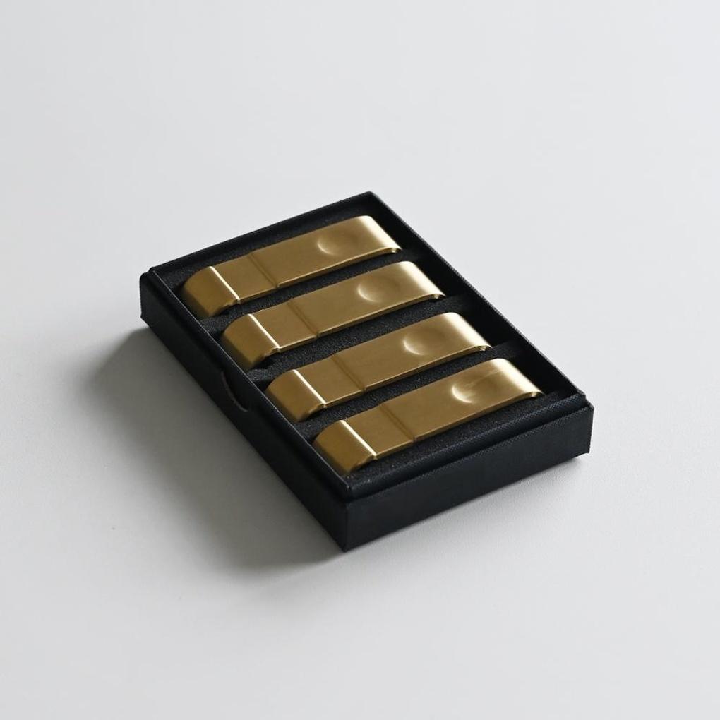 Haushalt Löffelablage ganz Edelstahl gold 1 Stück