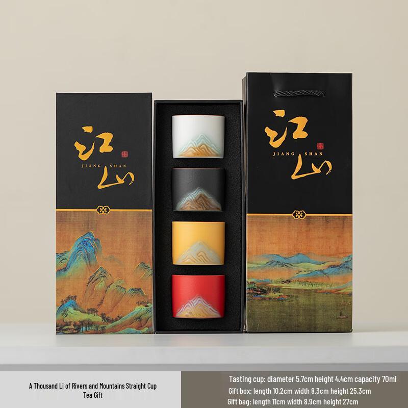 Shangqi Splendid Landscape Ceramic Teacup Gift Set