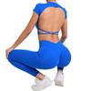 Fitness Suit Women's Fashion Cross Backless Bra Yoga Pants Suit Women's Skinny Running Sportswear Suit Women's
