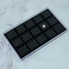 15 Slot Crystals Display Box with Sturdy Acrylic and Soft Interior Accessory for Jewelry and Gemstones Presentation