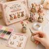 3D Beaded Mouse DIY Kit Complete Craft Set with Step by Step Guide Quality Beads Wire and Scissors for Handmade Animal Models Creative Fun Crafting