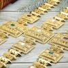 Gold Color Elegant Belt Square Crystal Waist Chain For Women Bride Dress Metal Chain Belt