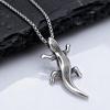 Gecko Necklace for Men Boys,Unique Stainless Steel Gecko Pendant Necklace,Representing Luck and Resilience