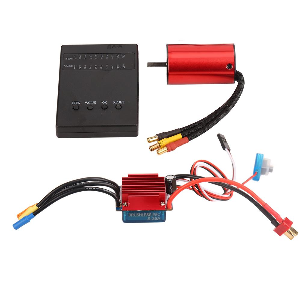 2845 Brushless Motor Set 3700KV Waterproof Brushless Motor 35A Brushless ESC with ESC Programming Card for 1 12 RC Car