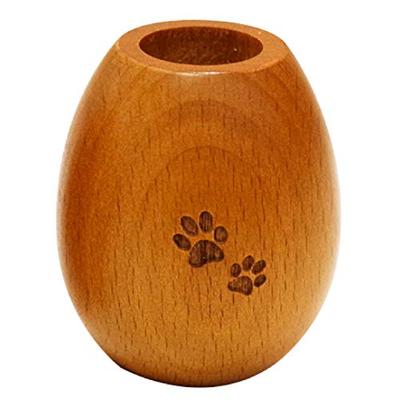 Pet Buddhist Utensils Incense Holder Wooden Natural Wood Cute Mini Size Footprint Rainbow Bridge Egg-shaped (Footprint)
