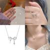 Butterfly Necklace Pendant Charming And Elegant Alloy Material White K Color