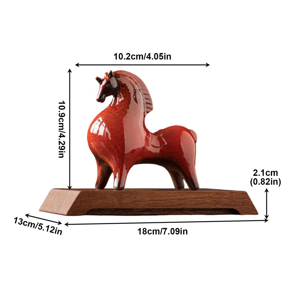 

Horse Decor Chinese 2026 New Year Statue Ceramic Animal Figurines Desk Decor For Spring Festival Holiday Birthday Party