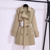 New season waist today temperament fashion coat trench coat women's medium and long